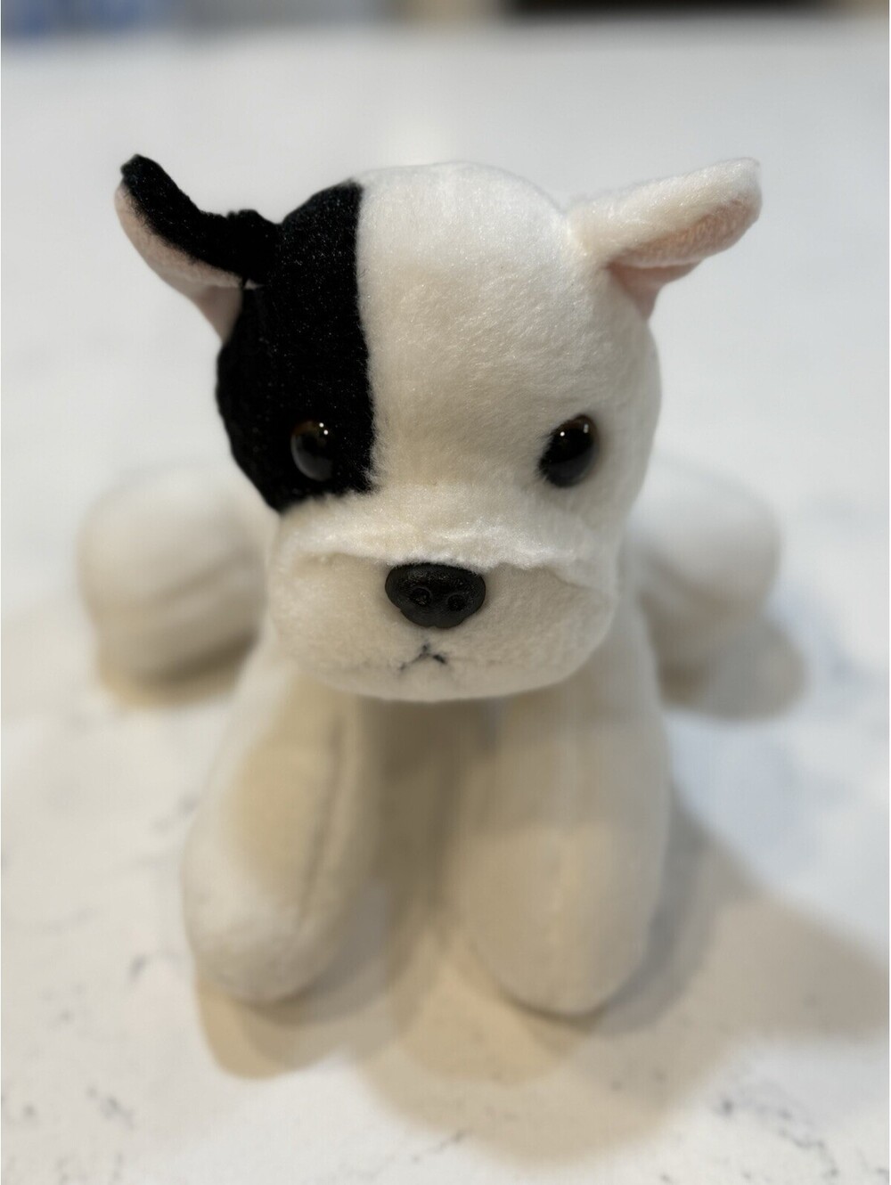 Aurora French Bulldog Plush Stuffed Animal Mini Flopsie Dog White Black Pup 2021